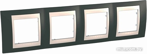 Рамка Schneider Electric Unica MGU6.008.571 (какао/слоновая кость)