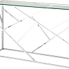 Консольный стол Stool Group Арт Деко 115x30 ECST-015 (прозрачное стекло/сталь серебристый)