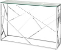 Консольный стол Stool Group Арт Деко 115x30 ECST-015 (прозрачное стекло/сталь серебристый)