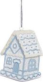 Елочная игрушка Goodwill Xmas 2024 Пряничный домик голубой MC 38235