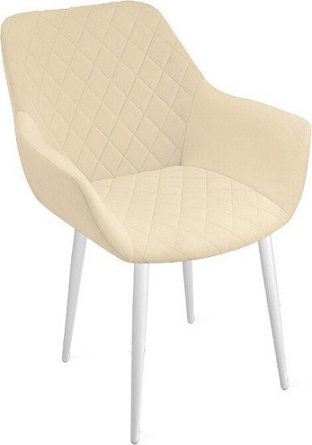 Стул Трия Дастин К1С (белый матовый/велюр Confetti Cream)