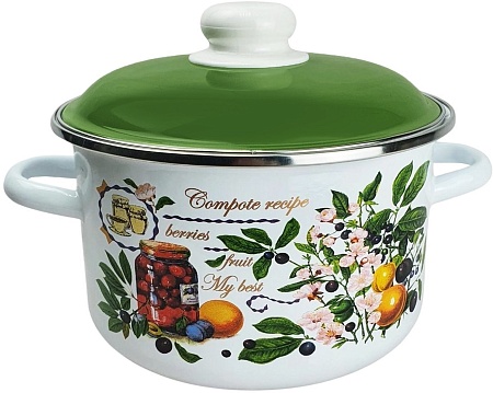 Кастрюля СтальЭмаль Вкусный компот 6RD221М