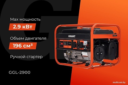 Бензиновый генератор Gigant GGL-2900