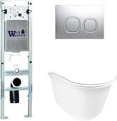 Унитаз WeltWasser Telbach 004 GL-WT + Amberg 350 ST + Amberg RD-CR (белый глянцевый/хром)
