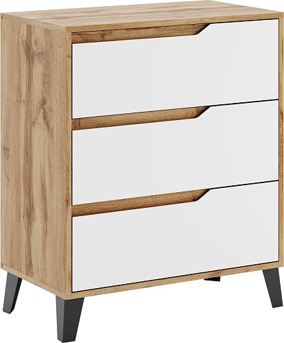 Комод ЭлиГард Eyva 3S (дуб вотан/белый)