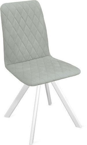 Стул Трия Стенли К2 (белый матовый/велюр Confetti Silver)