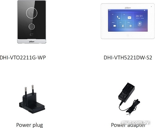 Комплект видеодомофона Dahua DHI-KTW01