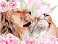 Картина по номерам Рыжий кот Влюблённые животные Х-3864