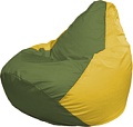 Кресло-мешок Flagman Груша Макси Г2.1-228 (оливковый/жёлтый)