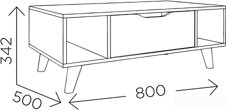 Журнальный столик Комфорт-S Войтек М10 (дуб баррик/белый матовый)