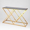 Консольный стол Stool Group Инсигния 115x30 ECST-026-TG-SK (стекло Smoke/сталь золото)