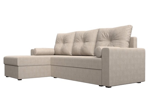 Угловой диван Mio Tesoro Верона лайт левый (рогожка, бежевый)