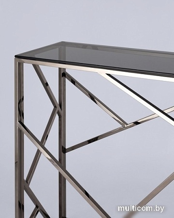 Консольный стол Stool Group Арт Деко 115x30 ECST-015-BG-SK (стекло Smoke/сталь темный хром)