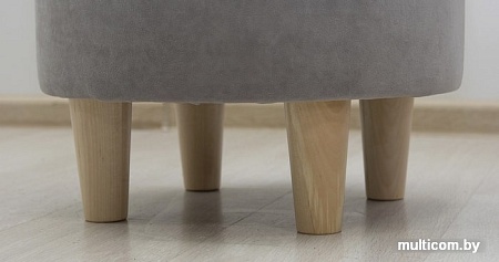 Пуфик Нижегородмебель Лора ТП 328 (ультра дав серебристый серый)