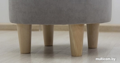 Пуфик Нижегородмебель Лора ТП 328 (ультра дав серебристый серый)