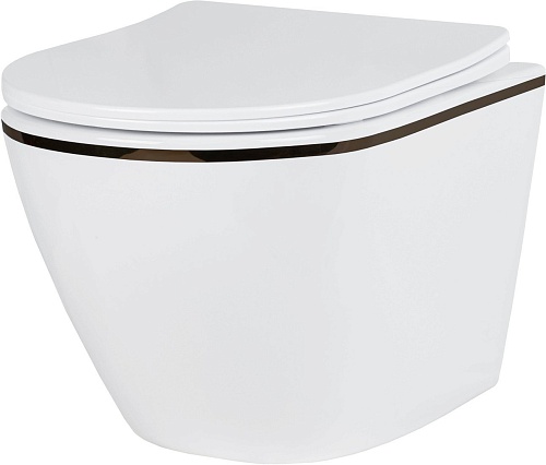 Унитаз подвесной Roxen Antares Black в комплекте с инсталляцией StounFix Dual Fresh 6 в 1 968427 (кнопка: сатин)