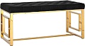 Банкетка Stool Group Бруклин вельвет черный/золото