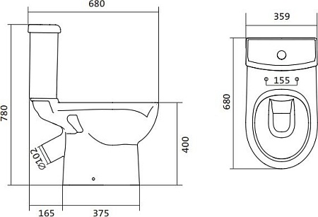Унитаз Santek Юнион 1.WH30.2.420