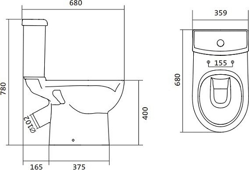 Унитаз Santek Юнион 1.WH30.2.420