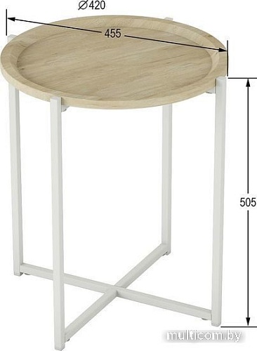 Журнальный столик Мебель Импэкс Калифорния Бьерн (дуб санремо/белый)