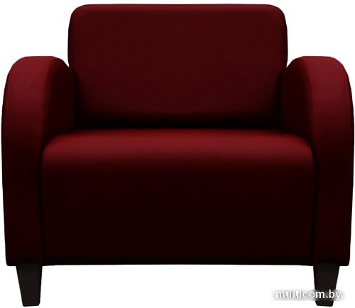Интерьерное кресло Brioli Карл (экокожа, L16 вишневый/темные ножки)
