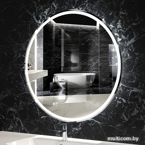 Пекам Зеркало LED Ring1-100x100 (механическая клавиша выключения)