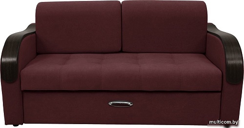 Диван Сириус Лидер-1 ППУ 185x110 (Eva 15 велюр темно-бордовый)