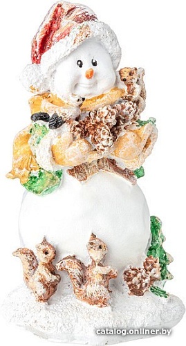 Статуэтка Lefard Снеговичок с шишками и белками 169-612