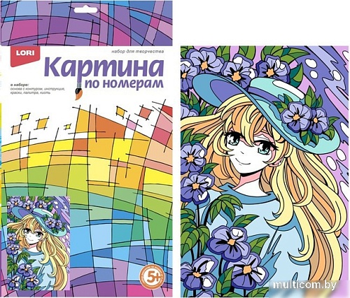 Картина по номерам Lori Цветочная любовь Ркн-115