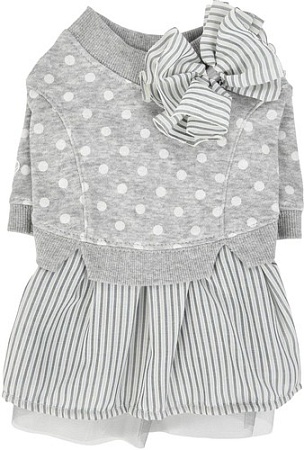 Свитер для животных Pinkaholic Ensley с юбкой NAUA-OP7617-MG-S (серый)