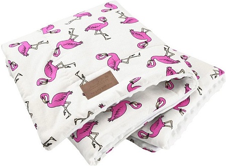 Плед Amarobaby Растем вместе. Фламинго 85x95 (розовый/белый)