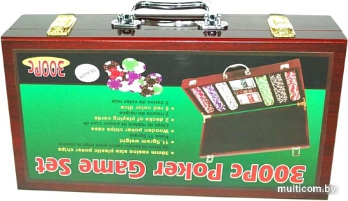 Настольная игра Zez Набор для покера в чемодане 300 фишек с номиналом 6643-B1