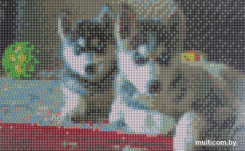 Алмазная мозаика Darvish Два щенка DV-9516-20