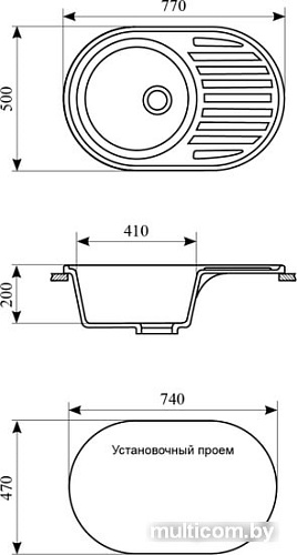 Кухонная мойка Gran-Stone GS-18 (белый 331)