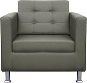 Интерьерное кресло Brioli Дилли клетка (экокожа, L21 серый)