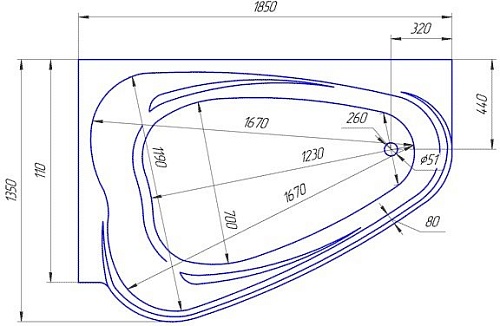 Ванна 1Марка Love