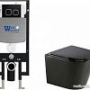Унитаз подвесной WeltWasser Amberg 497 + Salzbach 043 MT-BL + Amberg RD-CR (черный матовый)