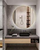 Зеркало с подсветкой eMZe 90 LED.UV.90.90.AUR.MOTION (золотой с УФ-окантовкой и подсветкой)