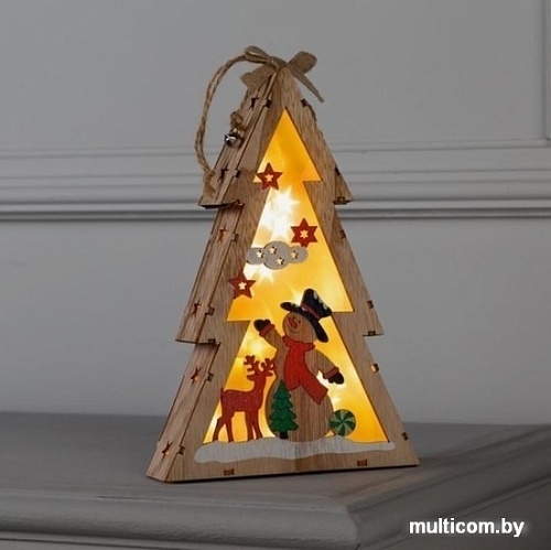 Елочка настольная Luazon Елочка со снеговиком 6117318