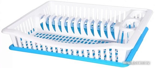 Сушилка для посуды Эльфпласт Rondo EP386 (морская волна/белый)