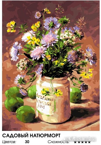 Картина по номерам Белоснежка Садовый натюрморт 1166-AS