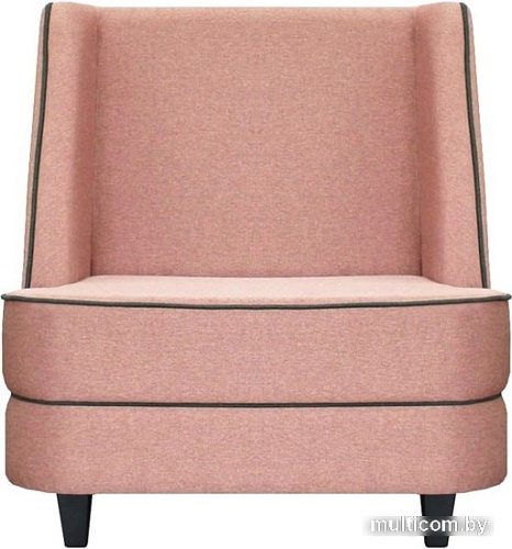 Интерьерное кресло Brioli Рико (рогожка, J11 розовый/темные ножки)
