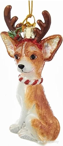 Елочная игрушка Kurt S. Adler Чихуахуа с рожками NB1261CH