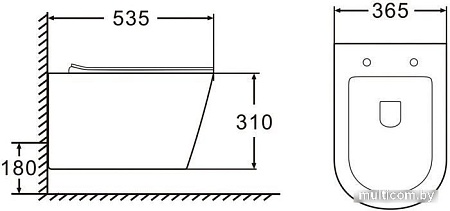 Унитаз Azario Fonti AZ-402W