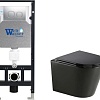 Унитаз подвесной WeltWasser Amberg 506 + Salzbach 043 MT-BL + Amberg RD-MT CR (черный матовый)