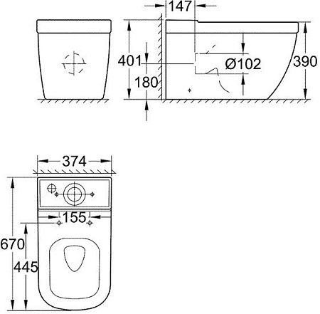 Унитаз Grohe Euro 39338000