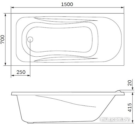 Ванна AM.PM Spirit W72W-150-070W1D