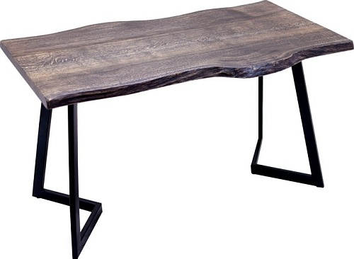 Кухонный стол Buro7 Уиллис 110 (с обзолом, дуб мореный/черный)