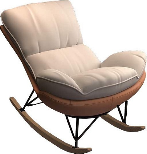 Кресло-качалка Mio Tesoro Монга (оранжевый/белый)