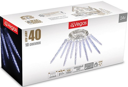Сосулька Vegas Сосульки 55037 40 LED (холодный белый)